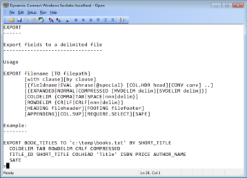 EXPORT Data Export Tool